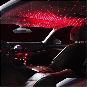 Decorative Lights Mini Led Car Roof Star Night Light Usb Lamp Projector Adjustable Atmosphere Home Ceiling Decor Drop Delivery Automob Dhr5X