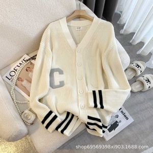 23 new CE single breasted reduced age college style knitted cardigan for women