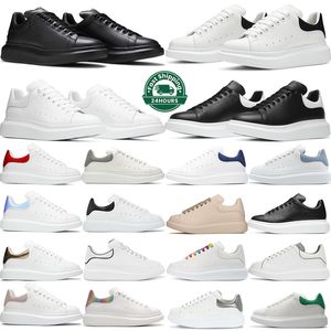 Designer mqueens shoes over sized sneakers men women  White Black Suede Leather Dream Blue Lust Red Silver mens trainers casual outdoor platform shoe