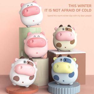 Home Heaters Cute Pig Cow Hand Warmer Quick Heating Mini USB Rechargeable Electric Hands Heater Pocket Cartoon Winter Hand Warmer Night Light HKD230904