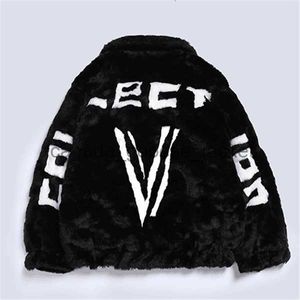 Men's Fur Faux Fur Men's Jackets Winter Unisex Rabbit Hair Cotton Clothes hick Warm Men's Fur Coat Loose Imitation Mink Fur Thicken Men's Winter Jacket 230214L230914