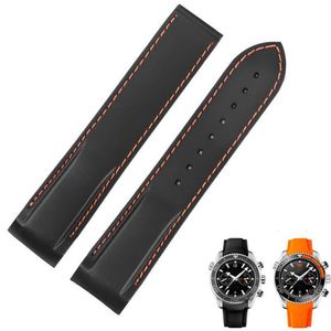 20 22 مم watchband silicone for Omega Seamaster Replacement Men Rubber Sports Watch Watch Excessories Barcelet222V