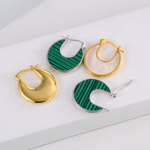 New designed gold round earrings enamel color women's earring hoops Designer Jewelry E102