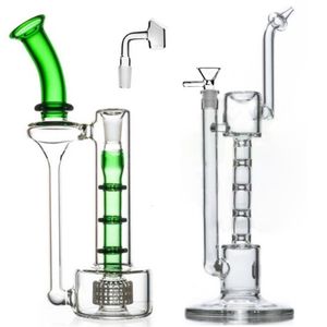 Due tipi Bong in vetro bong in vetro di bambù bong per acqua tubi per pipa ad acqua tubi in miniatura gorgogliatore piattaforme petrolifere dab rig percolatore Fumatori Narghilè 14mm Join