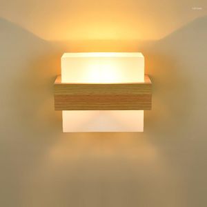 Lampada da parete da lettura Moderna in cristallo Kawaii Room Decor Set da pranzo Deco Led Smart Bed Puleggia in legno antico