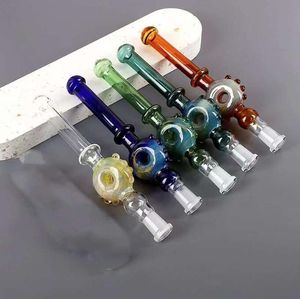 Latest Colorful Glass Dab Hookahs Water Bong Bubblers Pipe 14mm Oil Rigs Stick Hand Tobacco Cigarette Smoking Filter Tips Tool Accessories