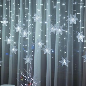 Strings Snowflake LED String Light Merry Christmas Decorations For Home 2023 Cristmas Ornament Navidad Noel Xmas Gifts Year 2024