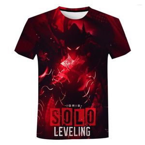 Męskie koszule T-solo T-shirty anime manga 3D Print Streetwear Men Men Massed Modna koszula harajuku dla dzieci chłopięce tops