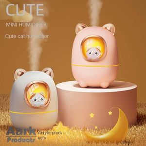 Luftbefeuchter Cartoon Kitty Luftbefeuchter Diffusor Aroma Ätherisches Öl Parfüm mit Nachtlicht Zimmerpflanze Schlafzimmer Niedlich Still USB Aufladen L230914