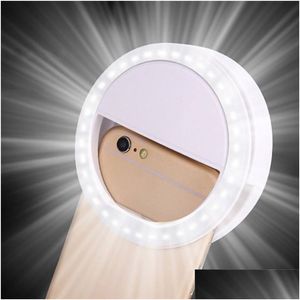 Eitelkeit Lichter Ring Licht Telefon Flash Selfie Mini Led Video Lampe Geeignet Für Mobile Helligkeit Pografie Drop Lieferung Beleuchtung Innen Dhgnd