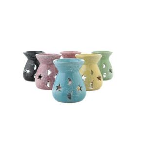 Fragrance Lamps Creative Aromatherapy Stove Ceramic Oil Hollow Stars Moon Pattern Essential Candle Incense Burners Db534 Drop Delive Dhl25
