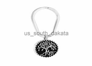 Nyckelringar Tree of Life Animal Pet Palm Palm P Mark Print Urn för Ashes rostfritt stål Cremation Smycken Key Rings Memorial Jewelry S1080582 X0914