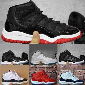 2019 Kids 11 Space Jam Bred Concords Молодежная мода Баскетбольные кроссовки для мальчиков Кроссовки для мальчиков и девочек 11 лет, белые, розовые, серые замшевые кроссовки 3039