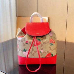C-bag morango designers mochila saco de luxo c impressão volta pacote bookbag feminino designer moda grande capacidade bolsas mochilas