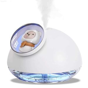 Humidifiers Portable Cool Mist Humidifier 300ml USB with 7 Color LED Night Light Desktop Humidifiers for Car Office Home Travel L230914