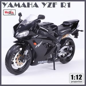 Литая под давлением модель Maisto 1 12 YZF R1, игрушки для мотоциклов, литые под давлением автомобили, коллекционные хобби, 230912