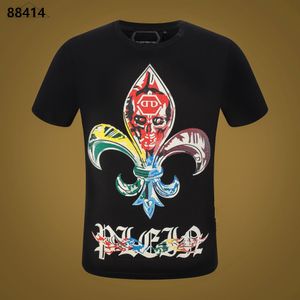 Ny stil Phillip Plain Men T Shirts Designer PP Skull Diamond T Shirt Kort ärm Dollar Brown Bear Brand Tee High Quality Skulls T Shirt Tops PF88414