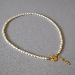 Ожерелья с жемчугом, украшенные бисером, натуральный жемчуг диаметром 4 мм с золотой застежкой в виде сердца2806