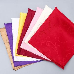 Настольная салфетка 48 см, полиэфирные принадлежности для дня рождения, свадебные квадратные салфетки, тканевый карманный платок, атласная ткань