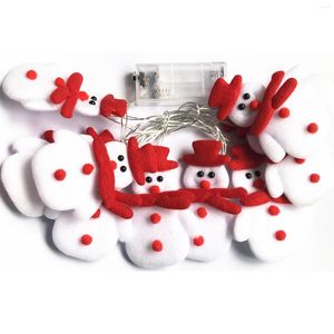 Strings Christmas Fairy String Light Waterproof Up Snowman Reindeer Santa Claus Lights For Xmas Festly Holiday Battery