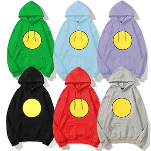 2023 Herr- och kvinnors hoodies tröjor Trycker leende långärmad huvstil Vintertröja toppar Kläd Asiatisk storlek M-2XL3242