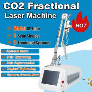 Máquina de remoção de laser de CO2 fracionário Elevador facial Resurfacing de cicatrizes profissionais Remoção de estrias Vaginal Aperte Metal Tubo RF Equipamento Salão de uso doméstico