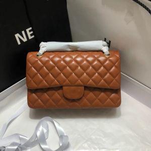 Kanałowa klapka cf torba na ramię 10a Woman Messenger Torby moda gładkie jambsin crossbody torebki kawiorowe kosmetyczne torebkę gold srebrny łańcuch obiadowy