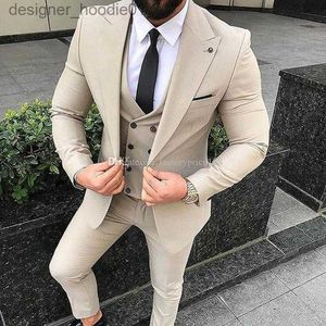 Men's Suits Blazers Fashionable Classic slim Groomsmen Peak Lapel Groom Tuxedos Men Suits Wedding/Prom/Dinner Best Man Blazer(Jacket+Pants+Tie+Vest) AA264 L230914