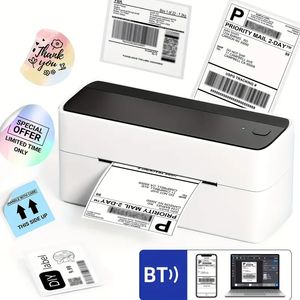 1PCサーマルラベルプリンターインクレス-241BTワイヤレス配送ラベルプリンター4x6パッケージ用スモールビジネス -  BTサーマルラベルプリンター配送ラベルメーカー