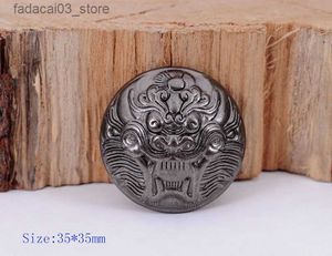 Gürtel 35 mm 10 Stück Biker Gunmetal Heavy Strong Black China Dragon Head Conchos Button Rivet Stud Leathercraft Wallet Bag Gürtel Dekorativ Q230914