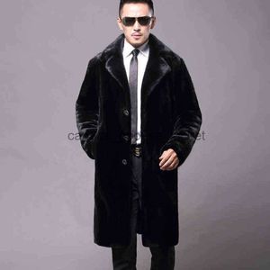 Men's Fur Faux Fur Men's Fur Men Long Fur Coat Winter Warm Mink Coat Fat Coat Loose Casual Windbreaker L220830L230914