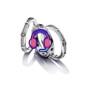 925 Anéis de prata Lua crescente, estrelado Stones Rings for Women Birthday Jewelry Gift