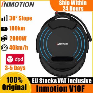 EU USA Lager Original INMOTION SCV V10F Elektrischer Einrad-Selbstausgleichsroller EUC 84V 960Wh 2000W Motor Smart Monowheel One Wheel Scooter Inklusive Mehrwertsteuer