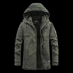 Pelliccia da uomo Pelliccia sintetica Uomo Piumino Parka Giacca invernale Cappuccio in pile Spessa Parka caldo Cappotto di pelliccia da uomo Autunno Anorak Lungo Nero Vintage Giacca a vento militare 221129L230914