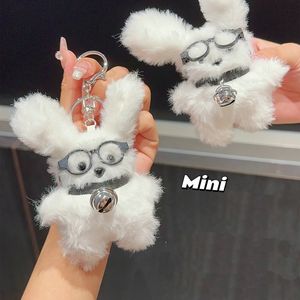 Plush Keychains 1pc Pilot Rabbit Doll Key Chains Ring Toys Korean Kids Keychain Bag Charms Toy Car Keyring Party Present Trinka för 230914