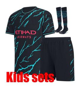 23 24 kit calzini per bambini HAALAND ManCNEstER maglie da calcio GREALISH City DE BRUYNE FODEN SPECIALPl 2023 24 MANS CITIES MAHREZ G.JESUS magliette da calcio uniformi