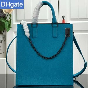 Portafogli Borse da postino da uomo Sac Plat Cartelle Catene di moda Tote in vera pelle Mano morbida M55891 Porta carte per organo Porta carte con cerniera WRRD