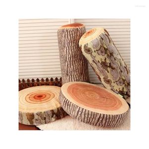 Cuscino Simulazione creativa personalizzata Albero Tavola Ceppo Pila di legno Molo Veicolo Ginkgo