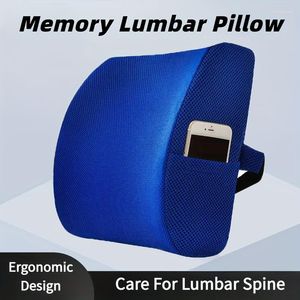 Travesseiro de apoio lombar para cadeira de escritório e assento de carro, espuma de memória perfeitamente equilibrada, costas multiuso