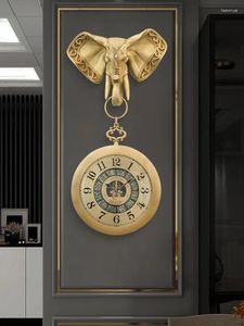 Pocket Watches Brass European Clock Creative Wall Art Fashion American Elephant Watch