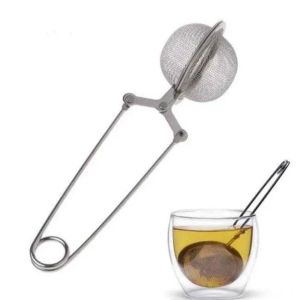 Kitchenware Accessories Tools Tea Infuser 304 Stainless Steel Sphere Mesh Strainer Coffee Herb Spice Filter Diffuser Handle Ball Boutique ZZ