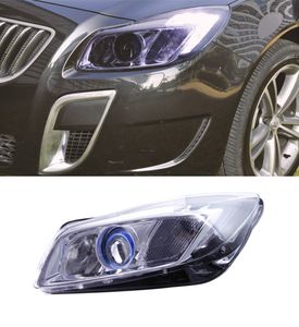 Bilens frontljus för Buick Regal GS 2009-2013 strålkastarmontering LED DAYTIME Running Light Dual Lens Xenon strålkastare