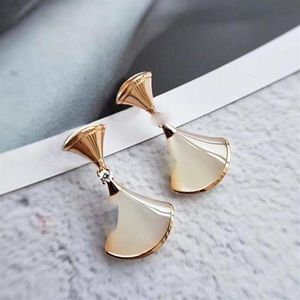 fashion luxury jewelry dangle earring designers studs fan shape divas dream earrings diamonds small skirt female elegant jewelry f207d