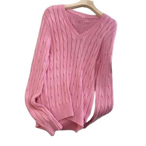 Women Sweater Ralphs Laurens Women's Knitwear Najwyższej jakości haft rl kucyk leniwy wiatr wełna smażone ciasto skręca
