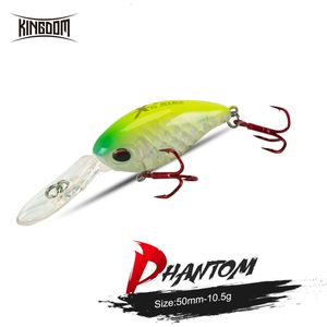 Yemler Krallık Batan Minnow Balıkçılık Crankbait 50mm Askılı Çılgın Biyonik Trolling Tuzlu Su Wobbler Pesca Sert Yüzme Yem 230912