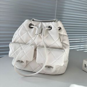 Dubbelficka klassiska kvinnor tote ryggsäck diamantgitter läder quiltad utomhus resemynt handväska allt shopping crossbody designer väska lyxhandväska