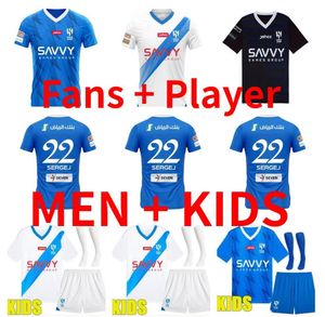 Neymar Jr Mitrovic 2023 2024 Al Hilal Suudi Futbol Formaları Malcom Neves Sergej Vietto Koulibaly Kanno Ev Away 23 24 Futbol Oyuncu Hayranları Versiyon Gömlek Erkek Kids Kit