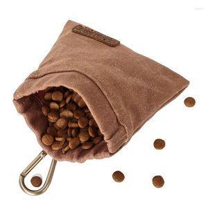 Dog Carrier Treat Pouches For Pet Training With Carabiner Food Holder Elastic Shrink Band Pouch Easily Carries To