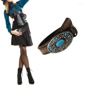 Belts All-Matched Ins Belt For Women Men Western Cowgirl Engraved