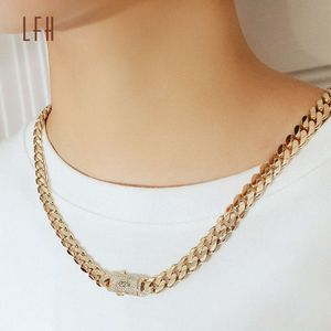 Hip-hop 8.75 mm Miami Cuban Link Łańcuch Gold Custom Gold Cuban Link Naszyjnik dla mężczyzn Kobiety Złote Real Biżuteria bransoletki